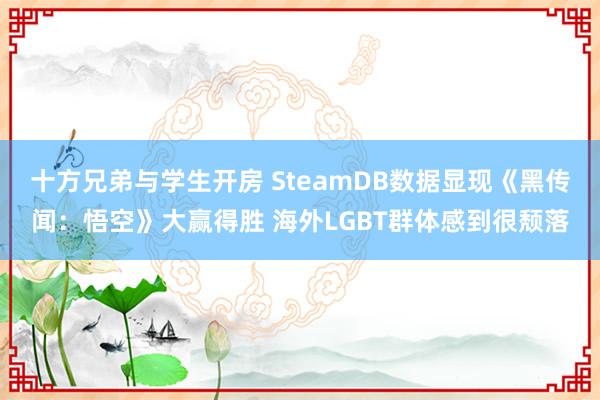 十方兄弟与学生开房 SteamDB数据显现《黑传闻：悟空》大赢得胜 海外LGBT群体感到很颓落